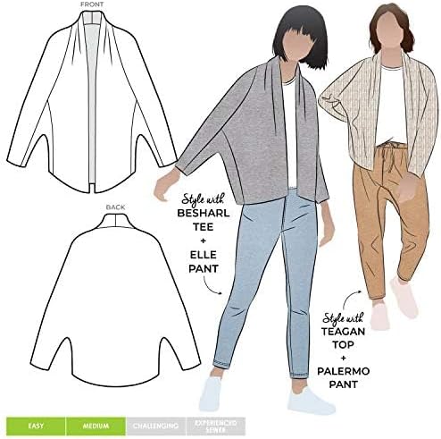 Style Arc Sewing Pattern - Palermo Knit Jacket (Sizes 10-22)