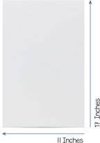 Hygloss White Cardstock - 11x17-Inch, 50 Sheets, 65 lb/ 176 gsm, Fade-Resistant, Acid-Free Color Card Stock Paper