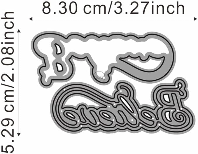 DzIxY Shadow Christmas Greetings Metal Cutting Dies for Card Making Kit Embossing Paper Die Cuts Set Scrapbook Stencils Supplies Machine Templates