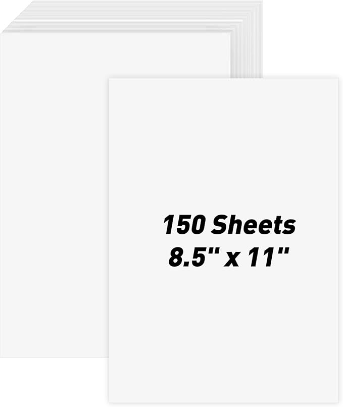 MAXECHO 8.5" × 11" White Cardstock Bulk 150 Sheets Construction Paper Card Stock Printer Paper for DIY Art Crafts, Cricut Card Making, Office Printing, Scrapbooking, Drawing, Invitations, 180 GSM