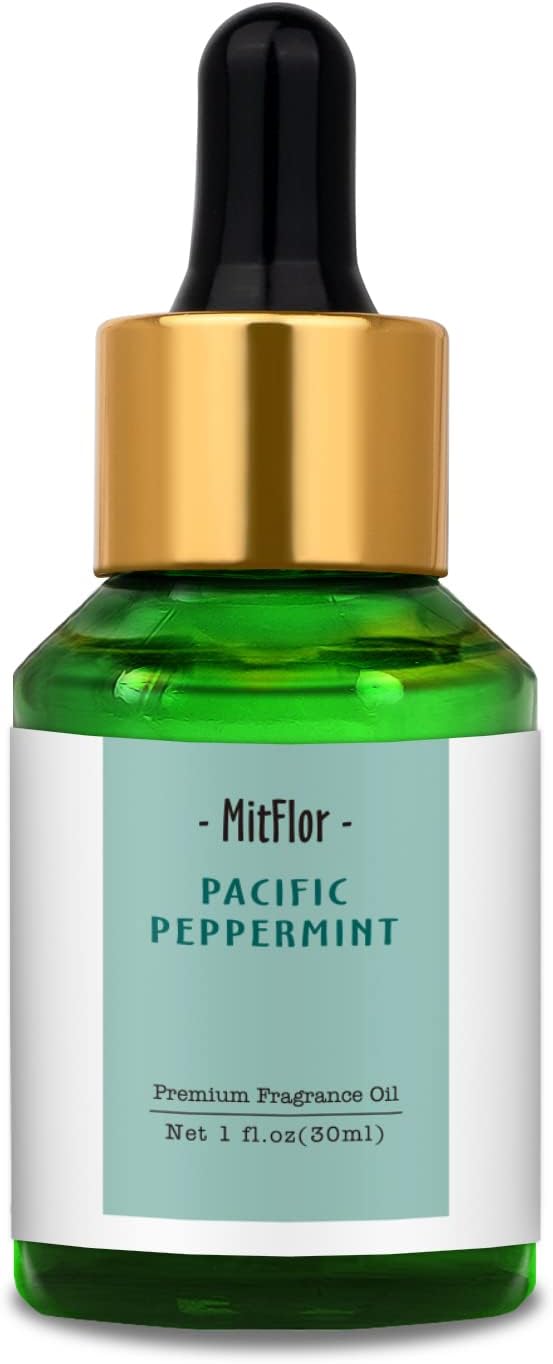 Pacific Peppermint Fragrance Oil, MitFlor 30ml Single Scented Oil, Large Size Premium Fragrance Oil for Soap & Candle Making, Essential Oils for Diffusers for Home