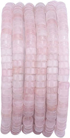 Natural Rose Quarts Crystal Spacer Beads Caps Loose Semi Gemstone for Beading Jewelry Making 4mmx2mm 38cm