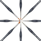 Transon Fine Detail Art Paint Brush Set 8pcs with Triangular Handle for Miniatures Model Craft Face Painting Suitable for Acrylic Gouache Watercolor Oil