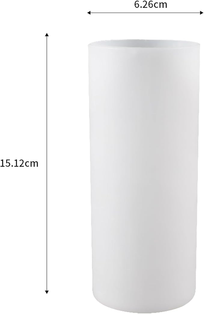 2 Pack Cylinder Mold 6 Inch Cylinder Candle Pillar - Resin Casting Silicone Molds for Home Decor & Candle Making Wave Spiral Mold