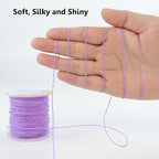 0.8mm Nylon String, Strong Bracelet String, Durable Nylon Cord for Jewelry Making, Bracelets, Beading, Necklaces, Rattail Braiding, Kumihimo, Wind Chimes, Blinds and Handicrafts