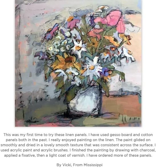 Centurion All-Media Primed Linen Panels - 6x12 3 Pack - 11oz Universal Primed Canvas Boards for Painting, Mounted on MDF Wood, Non-Warping, Ideal for Artists, Professionals, and Painters