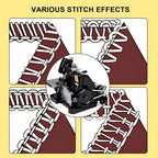 Industrial Overlock Machine & Sergers - Heavy Duty Fabric, Adjustable Speed, Foot Switch, Symmetrical Drilling, Includes Accessories, Perforated Bead Size: Φ3-Φ4mm, Blue