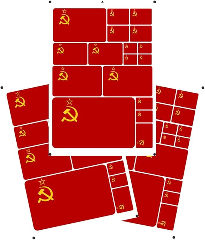 World Seven Continents Most Country Soviet Union USSR Flag Stickers Different Sizes Sticker (Red Soviet Union USSR A)