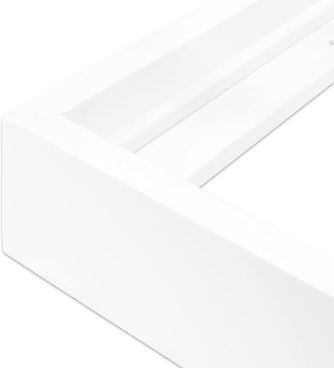 Ampersand Art Supply Floaterframe Readymade Frame for Flat and 7/8" Deep Wood Panel and Canvas Artwork, Paintings, Prints, and More, 6"x6", White Bold