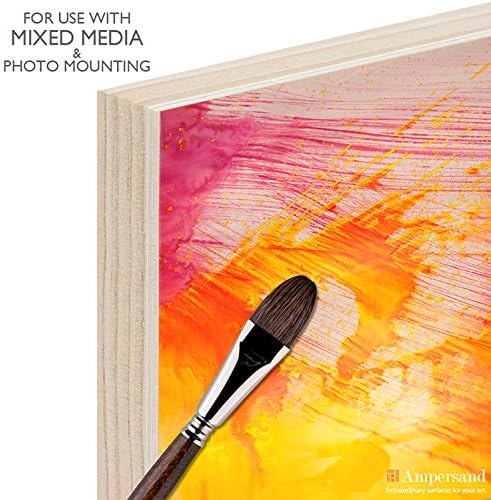 Ampersand Art Supply Unprimed Basswood Artist Panel, 7/8" Cradled Profile 16"x16"