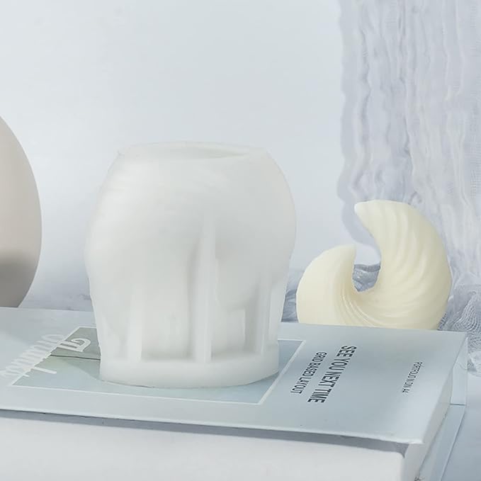 Spiral Candle Mold Spiral Cylinder Mold Pillar Candle Mold Clay Mold Candle Making Molds Craft Supplies 3D Mold Silicone Mold for Resin Resin Casting Mold