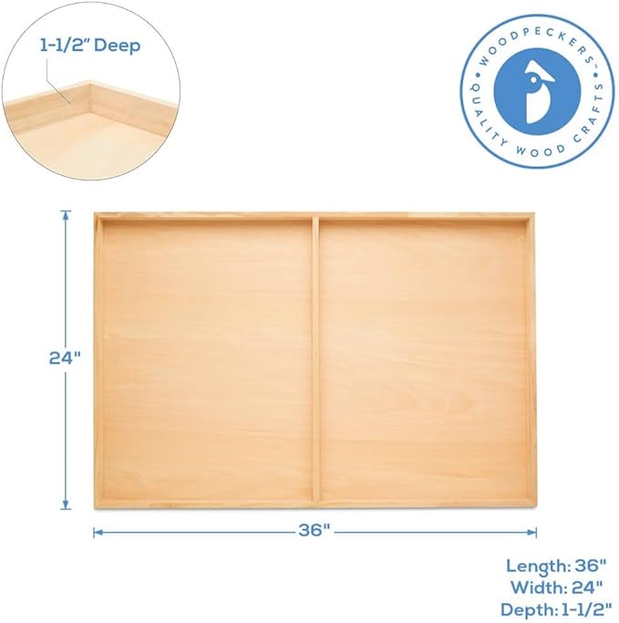 Large Birch Painting Panel 24 x 36 x 1-1/2-inch, Pack of 5 Wood Canvas Boards for Painting, Blank Signs for Crafts, by Woodpeckers
