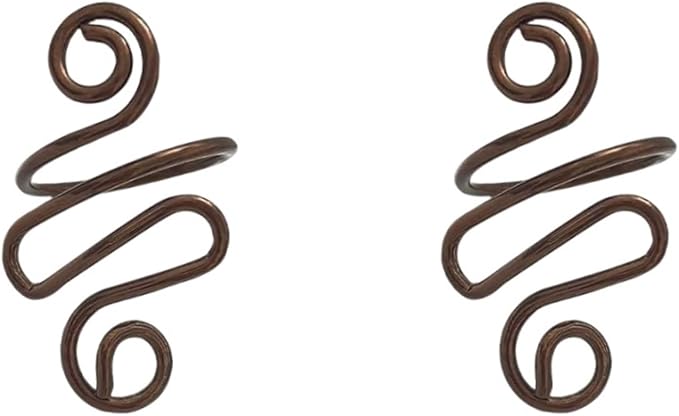 2Pcs Crochet Rings for Finger, Adjustable Open Yarn Guide Crochet Tension Ring for Crocheting Knitting Accessories Supplies Metal Yarn Tension Loop Ring for Finger (Brown), SATONBEYI