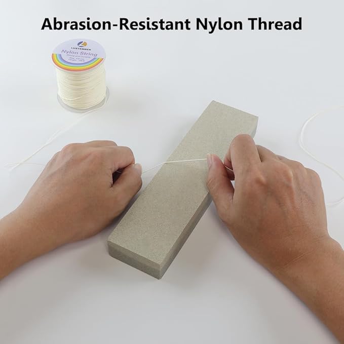 0.8mm Nylon String, Strong Bracelet String, Durable Nylon Cord for Jewelry Making, Bracelets, Beading, Necklaces, Rattail Braiding, Kumihimo, Wind Chimes, Blinds and Handicrafts