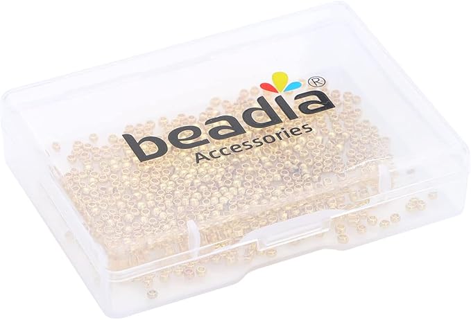 14K Gold Plated Round Spacer Beads 2mm 600pcs for Jewelry Making Findings Non Tarnish