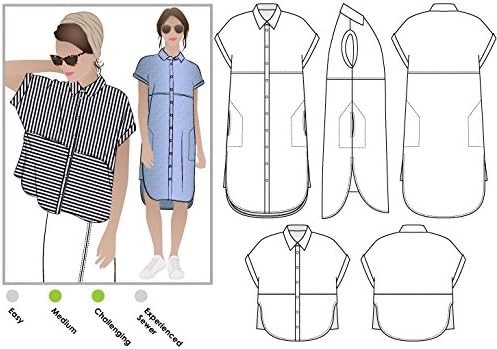 Style Arc Sewing Pattern - Blaire Shirt or Dress (Sizes 04-16)