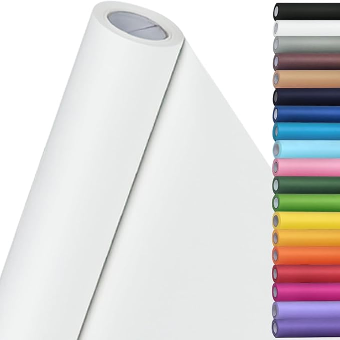 SMART&CASUAL 15" x 600" (50') Kraft Paper Roll for Art Craft Supplies Gift Wrapping Moving Packing Kids Painting Drawing Paint Easel Poster Chart Paper (White, 15" W x 600" L (50'))