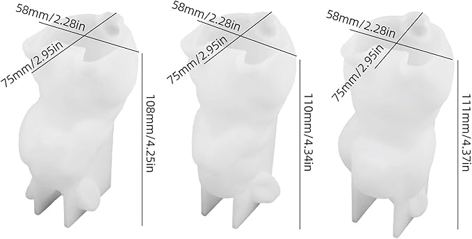3 Wise Rabbit Molds - No See/Speak/Hear Candle 3 Pack Bunny Resin Mold - Resin Casting Silicone Molds for Home Decor & Candle Making Wave Spiral Mold