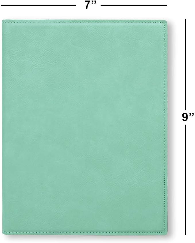 Small 7" X 9" Portfolio Notepad, Lineman, Personalized Engraving Included (Teal)