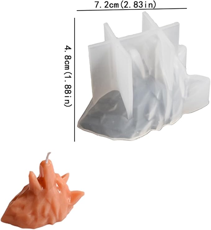 4 Pack Silicone Molds Animal Head Silicone Wave Spiral Candle Mold - Silicone Resin Casting Molds for Candle & Resin & Soap Craft Supplies