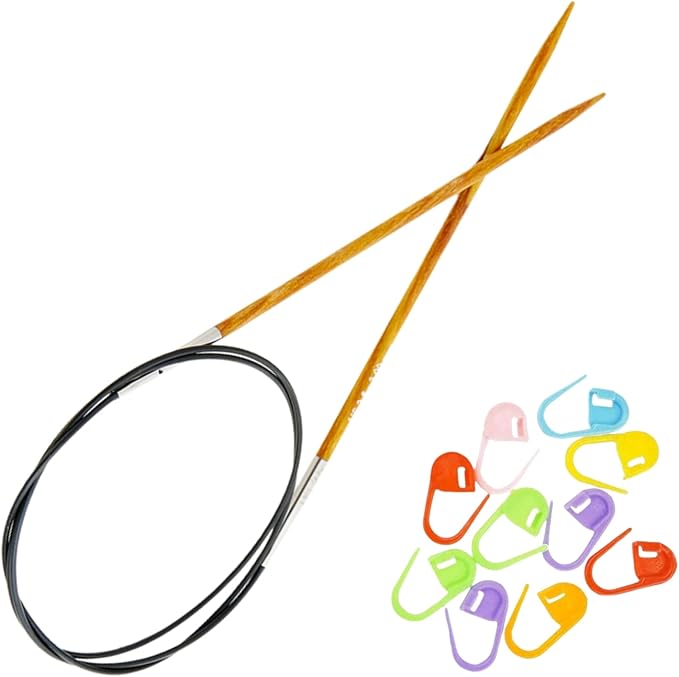KnitPro Dreamz Circular Knitting Needles 32 inch, Size 2.5 (80cm, 3.00mm) with 10 Colorful Stitch Markers