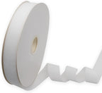 Nylon Velvet Ribbon Single Faced,1 Inch X 25Yards Spool (White)