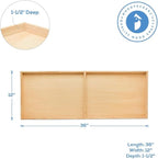 Narrow Wood Canvas 12 x 36 x 1-1/2-inch, Wooden Sign Blanks with Frame for Panoramic Style Photo Display, by Woodpeckers