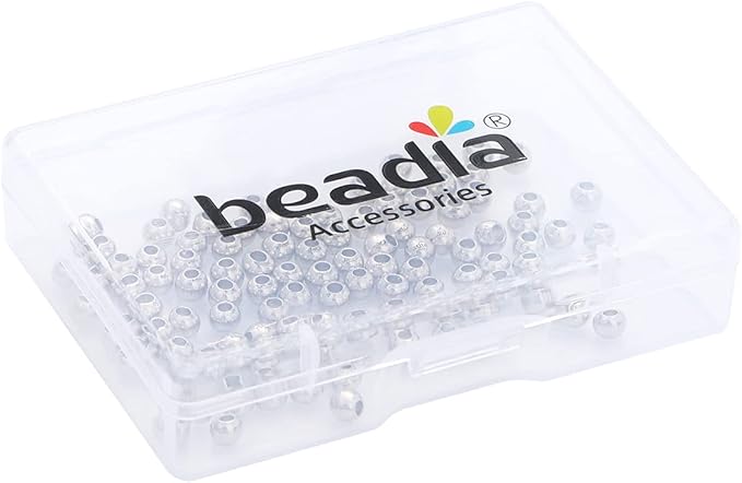 Platinum Plated Round Spacer Beads 4mm 100pcs for Jewelry Making Findings Non Tarnish