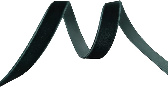 Dk Green Velvet Ribbon Single Sided,3/8 Inch X 25Yards Spool