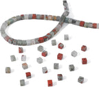 Natural Bloodstone Square Stone Beads 4x4mm 85pcs Cube Loose Semi Gemstone Beads for Jewelry Making Design