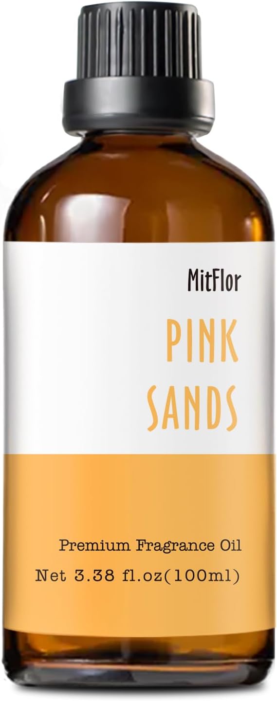 Pink Sands Fragrance Oil, MitFlor Single Scented Oils, Large Size Premium Grade Fragrance Oil for Diffuser, Soap & Candle Making Scent, Essential Oils for Home, 3.38 OZ/100ML