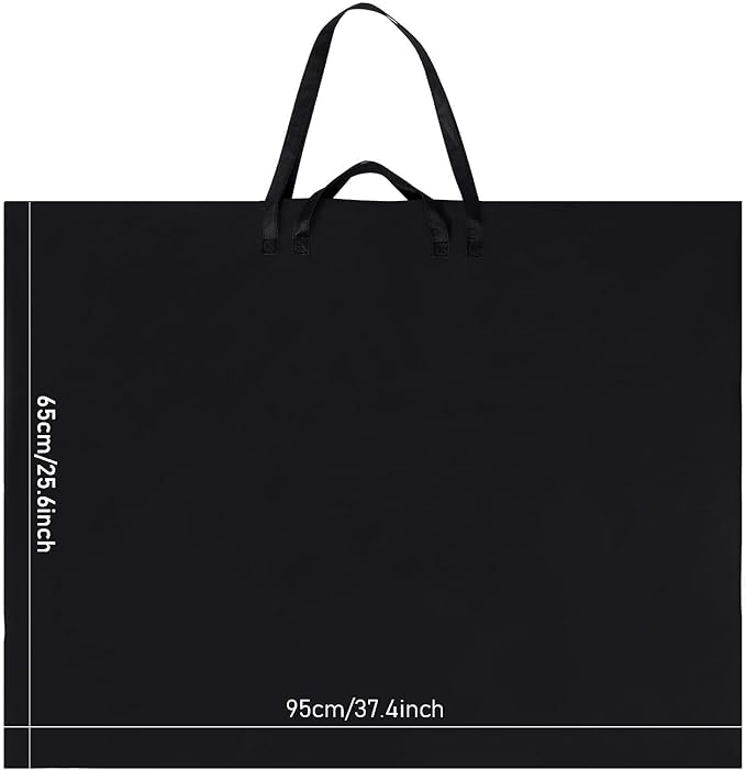 Art Portfolio Bag, 26 x 38 Inch Art Portfolio Cas, Black Carrying Storage Case for Poster, Sketching, and Drawing (Black)