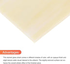 MECCANIXITY Stained Glass Sheet Mosaic Tile 7.9 Inch x 5.9 Inch Apricot Stained Glass Sheets for Crafts DIY, Art Project