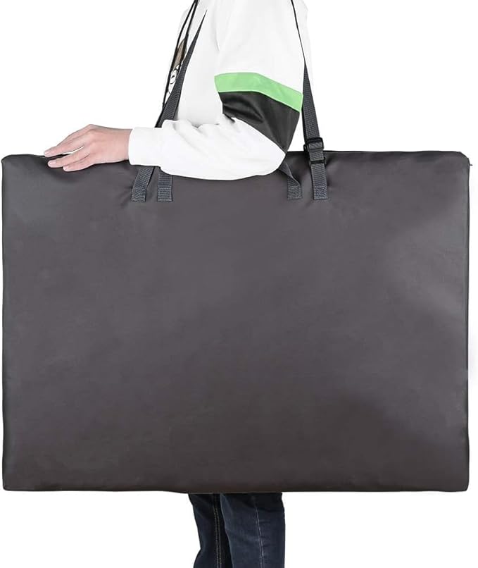 Large Size Art Portfolio Tote with Nylon Shoulder,24"X 36"Light Weight Waterproof Poster Board Storage Bag, Drawing Painting Sketch Bag for Student Art Work Portfolio and Artist