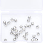 Platinum Plated Round Spacer Beads 6mm 30pcs for Jewelry Making Findings Non Tarnish