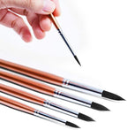 Transon 8pcs Round Watercolor Paint Brush Set Goat Hair for Watercolors,Acrylics,Inks,Gouache,Oil and Tempera