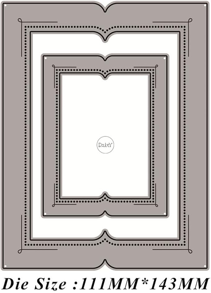 DzIxY Two Sizes of Square Border Metal Cutting Dies for Card Making Kit Embossing Paper Die Cuts Set Scrapbook Stencils Supplies Machine Templates