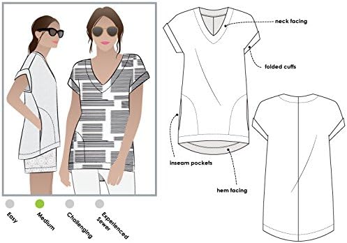 Style Arc Sewing Pattern - Elani Tunic (Sizes 18-30)