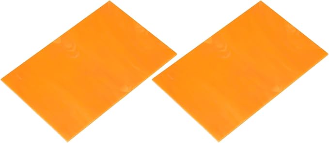 MECCANIXITY 2 Pcs Stained Glass Sheet Mosaic Tile 7.9 Inch x 5.9 Inch Orange Red Stained Glass Sheets for Crafts DIY Art Project