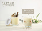 Aroparc Candle Jars for Candle Making 10oz U Base Tumbler Jars for DIY, Bulk Vessel - 12 Containers +12 Metal Lids - Clear