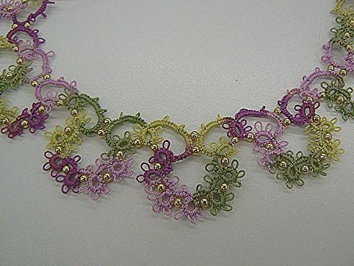 Simthread 6 Colors 3-Ply Metallic Shuttle Tatting Yarn 50 Meters Each for Shuttle Tatting Jewellery lacemaking #1