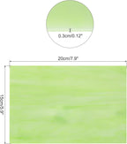 MECCANIXITY Stained Glass Sheet Mosaic Tile 7.9 Inch x 5.9 Inch Light Green Stained Glass Sheets for Crafts DIY, Art Project