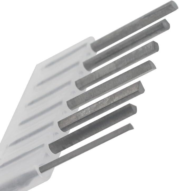 Luo ke 7 Pcs Tungsten Steel Carving Graver Knife, Jewelry Engraver Tools Engraving Cutting Bits for Pneumatic Impact Engraving Machine Jewelry Tool