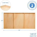 Large Birch Painting Panel 24 x 48 x 1-1/2-inch, Wood Canvas Boards for Painting, Blank Signs for Crafts, by Woodpeckers