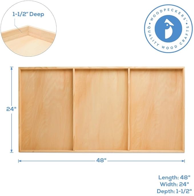 Large Birch Painting Panel 24 x 48 x 1-1/2-inch, Wood Canvas Boards for Painting, Blank Signs for Crafts, by Woodpeckers