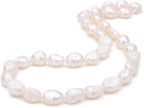 Natural Pearl Beads 8-9mm White Freshwater Cultured Loose Gemstone Beads for DIY Jewelry Making 13.8''/Strand