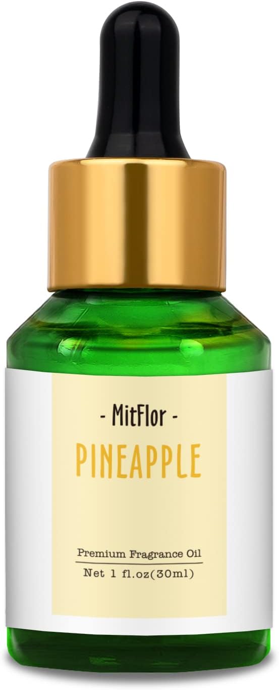 Pineapple Fragrance Oil, MitFlor Single Scented Oil, Large Size Premium Grade Fragrance Oil for Soap & Candle Making, Aromatherapy Oil, Sweet & Fruity Scent for Home Fragrance, 30ml