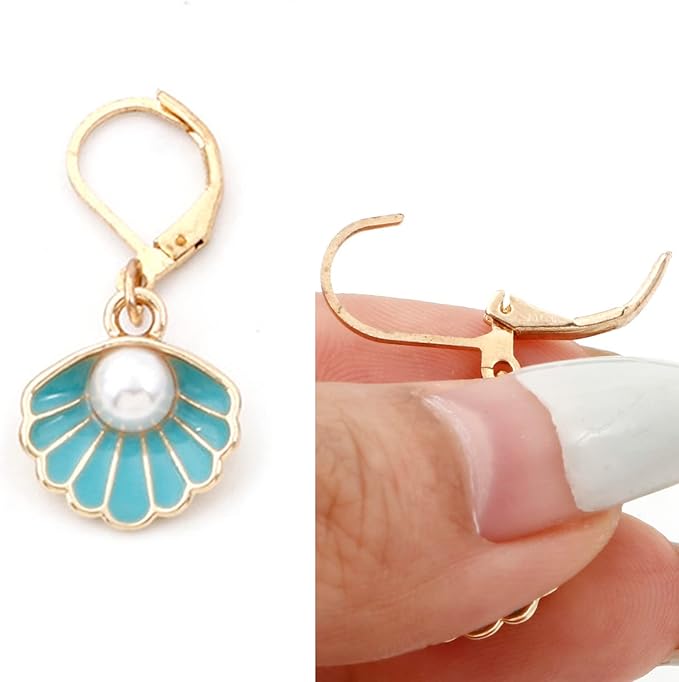 DoreenBeads Stitch Markers for Crocheting and Knitting, Alloy Enamel Crochet Marker Crochet Gifts for Knitting Weaving Sewing Accessories Quilting Jewelry Making