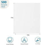 500 Sheets Newsprint Drawing Paper Sheets 12 x 17 Inch, Coloring Paper for Kids Doodles, Newsprint Paper for Sketching