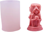 Triple Face Witch Molds Witch Candle Resin Mold - Resin Casting Silicone Molds for Home Decor & Candle Making Wave Spiral Mold